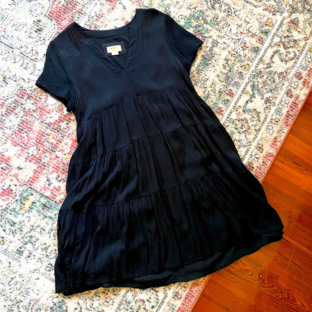 Maeve for Anthropologie Black Swing Dress